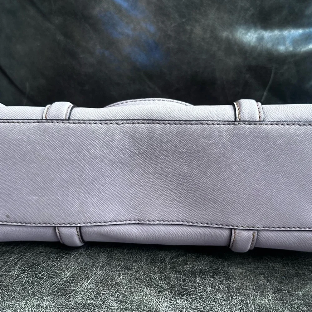 Kate Spade Light Pink Satchel with Floral and butterfly  Design 100% leather